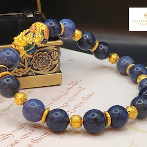 Echtes 24K Gold Pixiu Armband Echtes Feng Shui Armband 24K Pixiu Armband Glücks-Pi-Xiu-Armband Pures Gold Glücksarmband Reichtums-Armband