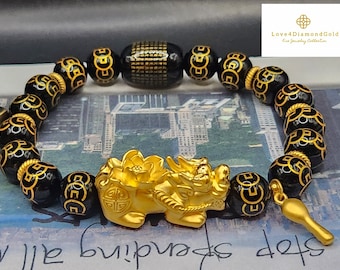 Buy 24K Real Gold Pixiu Bracelet Real Feng Shui Bracelet 24K