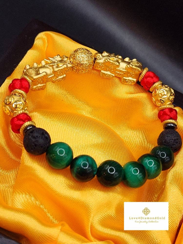 24K Real Feng Shui Bracelet 24K Pixiu Bracelet Wealth Bracelet Etsy