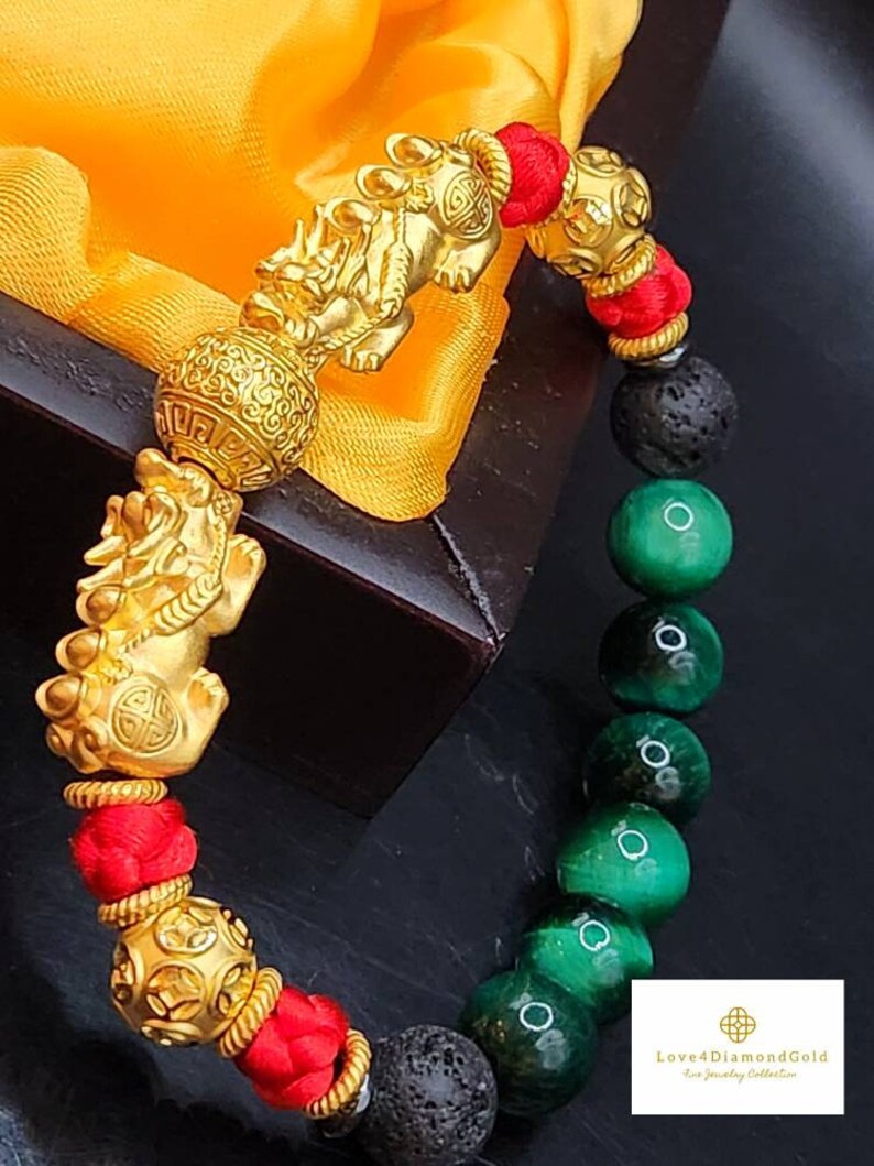 24K Real Feng Shui Bracelet 24K Pixiu Bracelet Wealth Bracelet Etsy