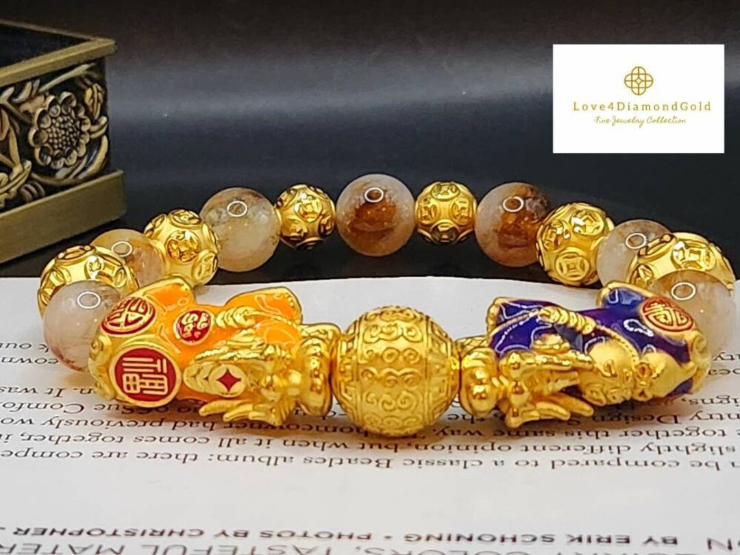 24K Real Feng Shui Bracelet 24K Pixiu Bracelet Wealth Bracelet Etsy