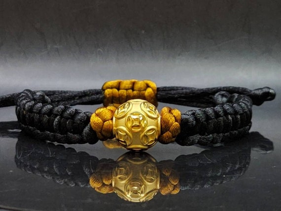 24K Real Gold Money Ball Bracelet Lucky Bracelet 24K Wealth