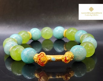 Real 24K Gold Bracelet 24K Lucky Bracelet Good Luck Bracelet Tibetan Gold Bracelet Real Feng Shui Bracelet 24K Ruyi Bracelet Christmas Gift