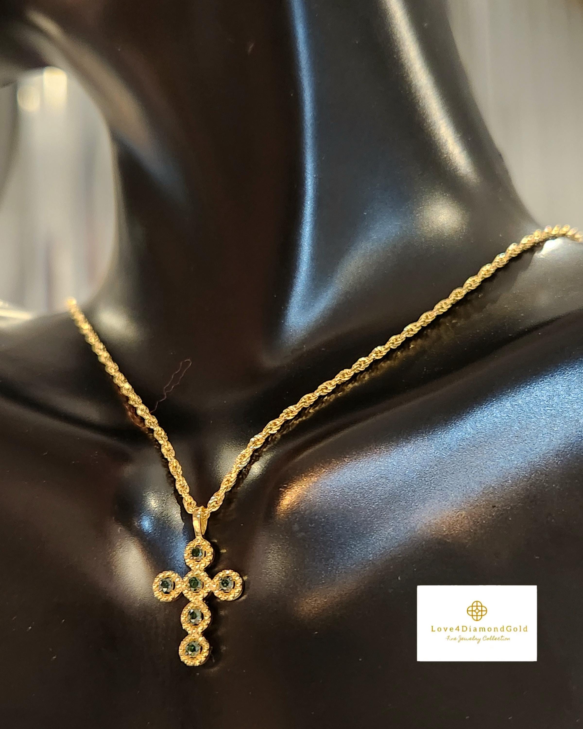 18k Japan Gold Cross Pendant - Etsy