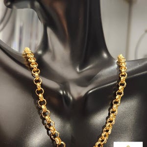 20&quot; Genuine 18K Solid Gold Chain Rolo Chain Necklace 18K Layering Chain Necklace Real Gold Diamond Cut Rolo Chain Necklace Birthday Gift