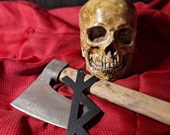 Safe Travels Bind Rune: Norse Viking Steel Othala Amulet