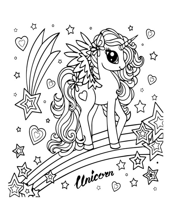 images of unicorns coloring pages