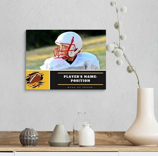 Custom Football Photo Collage / Sport Wall Art Decor / Football Wall