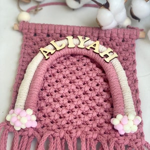 Children&#39;s room decoration I Personalized macrame rainbow I Wall hanging with name I Children&#39;s room I Wall decoration
