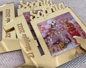 1st Birthday Party Favors Baby Birthday Photo Frame First Birthday Favors Baptism Gift for Guests