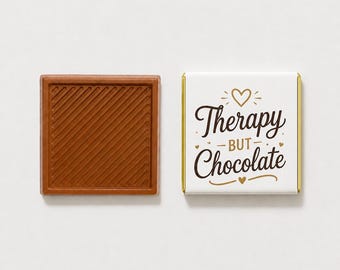 50-delige Therapy But Chocolate-set, gastronomische melkchocoladegunsten, op maat gemaakte verpakkingspresentatie voor relatiegeschenken of speciale gelegenheden
