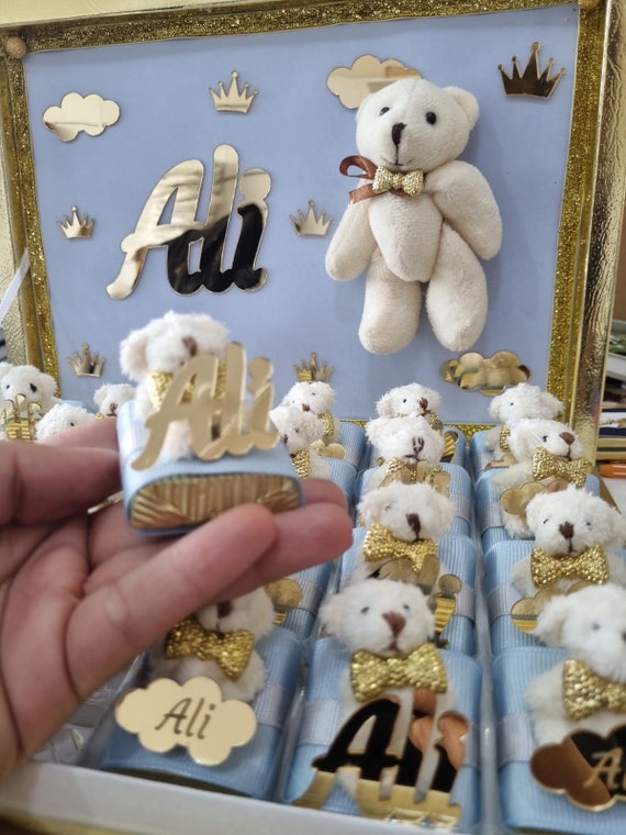 Praline Chocolates With Teddy Bear, Baby Birthday Favors - Etsy