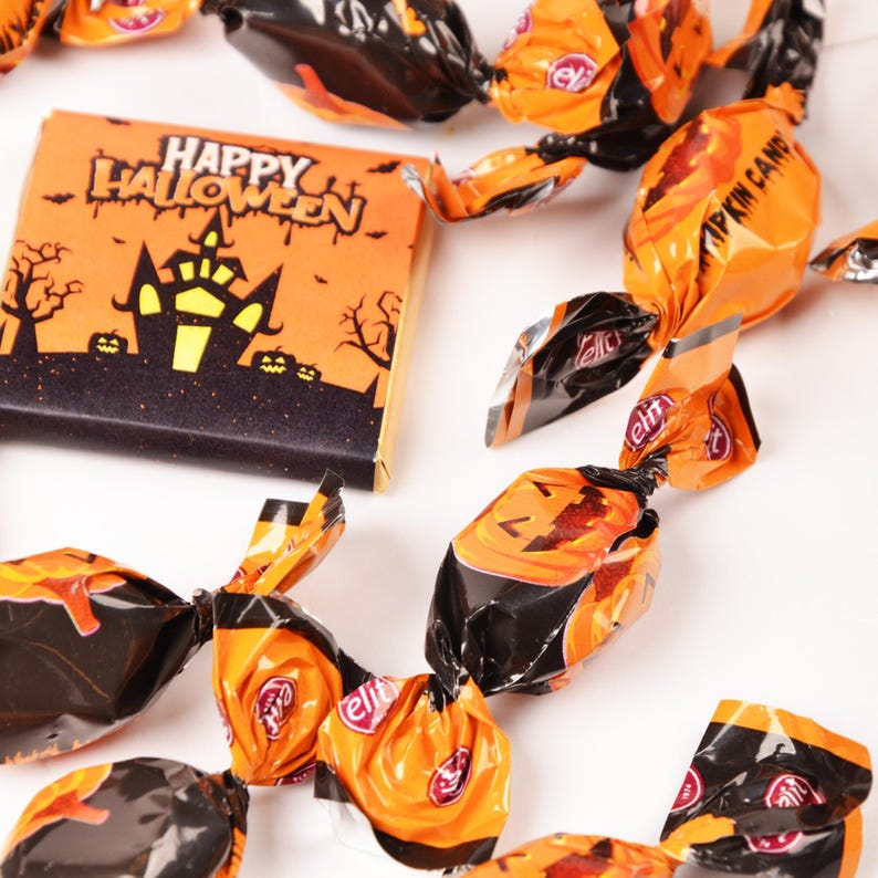 Happy Halloween Candy and Chocolate Gift Set, 3 Pack Set With Pumpkin