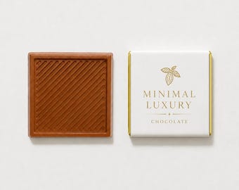 50pcs Gourmet Milk Chocolate Squares, Sophisticated Father’s Day Gift, Bespoke Foil Wrapped Boutique Treats, Premium Corporate Event Favors