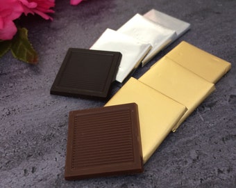 Favores de chocolate napolitano, lámina de oro o plata, regalo para invitados