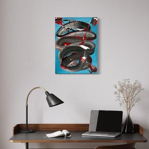 The Pinot Python - ORIGINAL Acrylic Painting - Modern Wall - Abstract Art - Decor