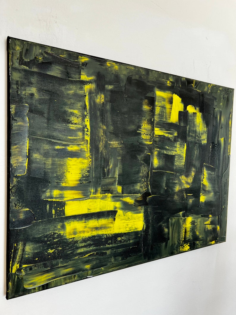 Electricity ORIGINAL Acrylic Painting on Canvas Abstract Art Etsy