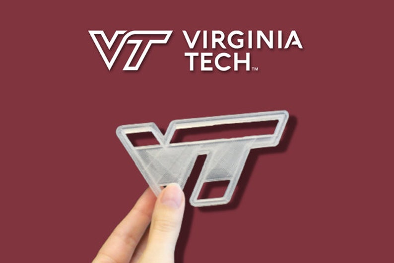 Virginia Tech Cookie Cutter College Cookie Cutters Fondant Etsy