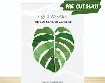 Kit de vitraux Monstera prédécoupés - Kit de vitraux Monstera prédécoupés - Kit de verre DIY