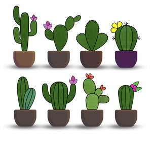 Digitale download: Cactuspatroon, Cactus SVG, PNG- en pdf-patroon van glas-in-lood