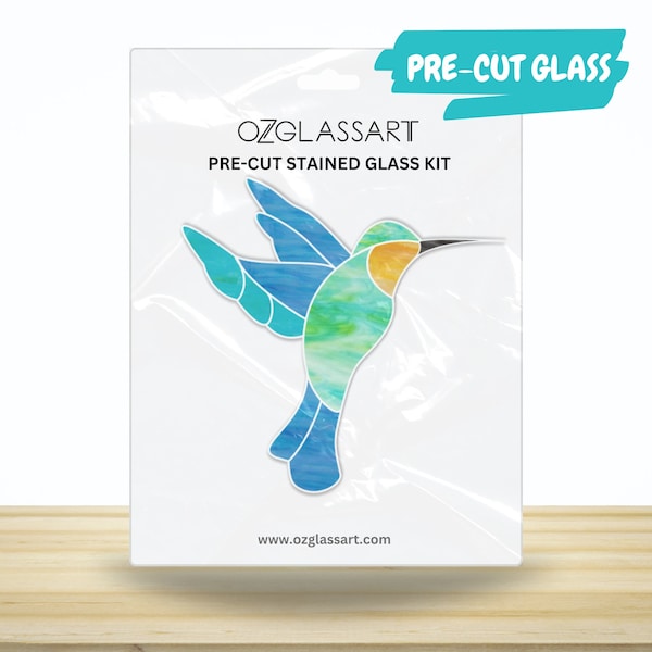 Precut Hummingbird Stained Glass Kit: DIY Beginner Project