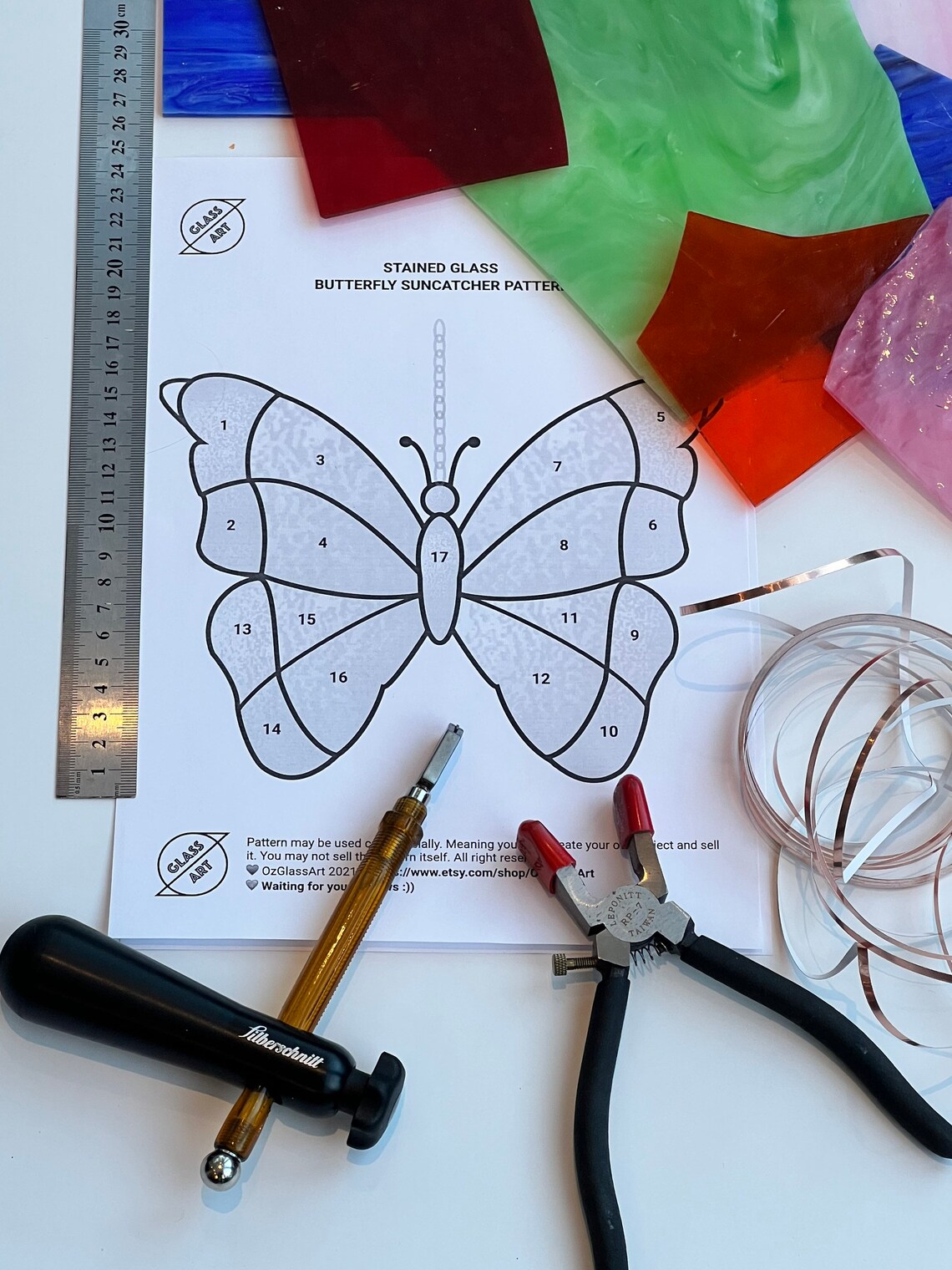 Butterfly Suncatcher Stained Glass Pattern • Easy DIY (digital PDF) - Etsy