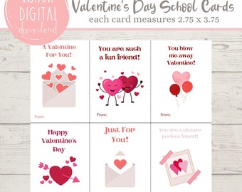 School Valentine Printable | Etsy