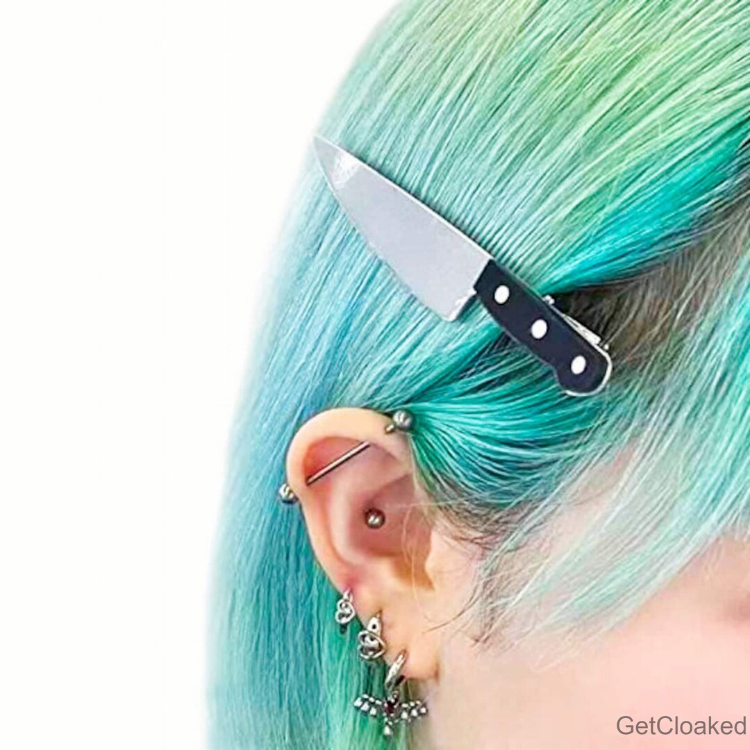 Hairpin Knife Halloween Accessories Gothic Goth and Etsy