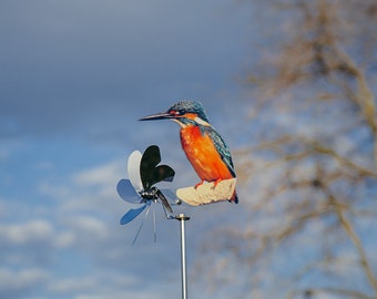 IJsvogel als windmolen om je tuin of balkon te versieren
