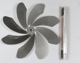 XL Edelstahl Windrad Propeller, 280 mm, mit Kugellager