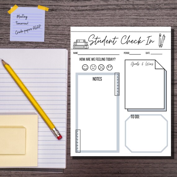Student Check-in Conferencing Worksheet | Etsy