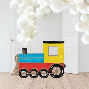 Chugga Chugga Dos Dos Tren Colorido Gran Decoración Cumpleaños Decoración Tren Gran Decoración Tren Brillante Segundo Cumpleaños Imprimible Todo A Bordo