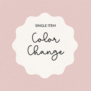Single Item Color Change