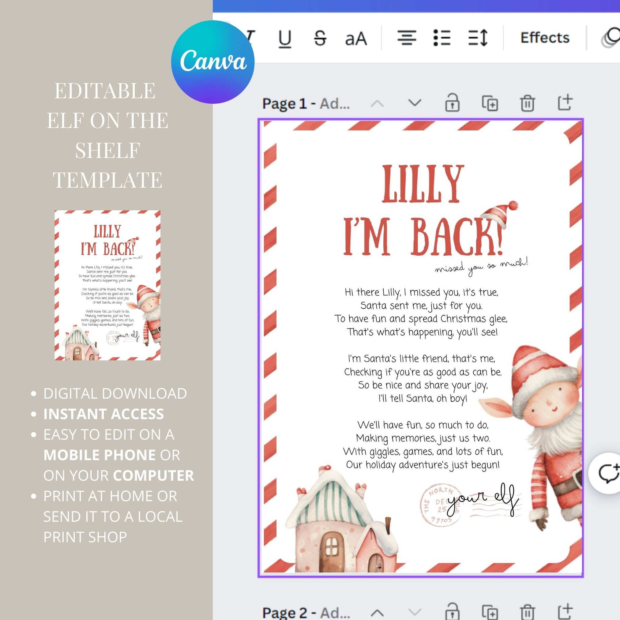 EDITABLE Elf Printable Ideas Elf Welcome Letter Elf Arrival Letter Elf Goodbye Letter Elf EDITABLE Elf Printable Ideas Elf Welcome Letter Elf Arrival Letter Elf Goodbye Letter Elf