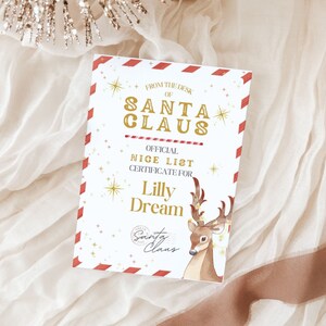 Cartas especiales de Papá Noel: Certificado oficial de lista buena y carta imprimible de Papá Noel.