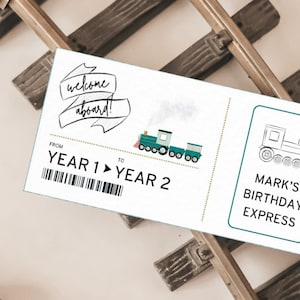 Chugga Chugga Zwei Zwei Geburtstag Dekoration Moderner Grüner Zug 2.Geburtstag Zugticket druckbare Dekoration für Jungen und Mädchen Kindergeburtstag