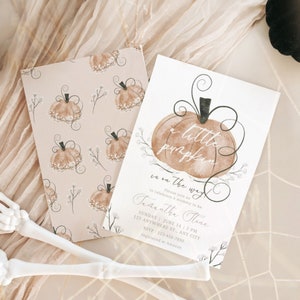Little Pumpkin Baby Shower Invitation: Boho Autumn Template (Printable)