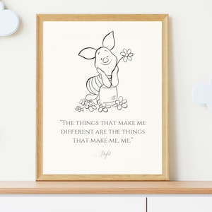 Winnie the Pooh Elegant Baby Quote. Wall Art Digital Download. Winnie the Pooh Art.