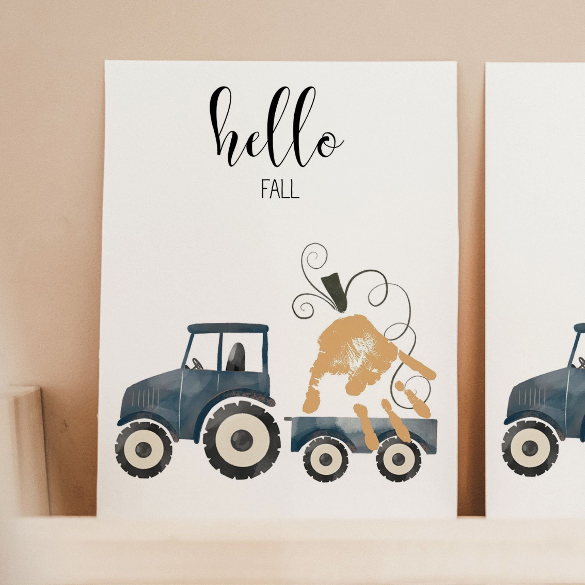 Fall Handprint Craft Printable Bundle Pumpkin Art Preschool - Etsy