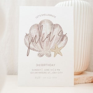 Mermaid Birthday Invitation, Editable Party Supply, Kids Invitation Template, Girl Birthday Invite, Under the Sea Invitation, Gift for Girl