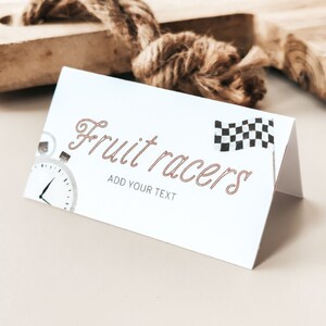 Editable FAST ONE Birthday Table Tent / RED 1st Birthday Race Car Table Decoration Vintage Racecar Instant Download