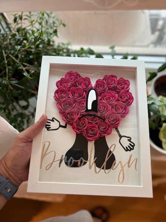 Personalized Bad Bunny Rose Shadow Box: Un Verano Sin Ti Gift
