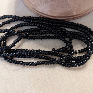 Basic black waistbead
