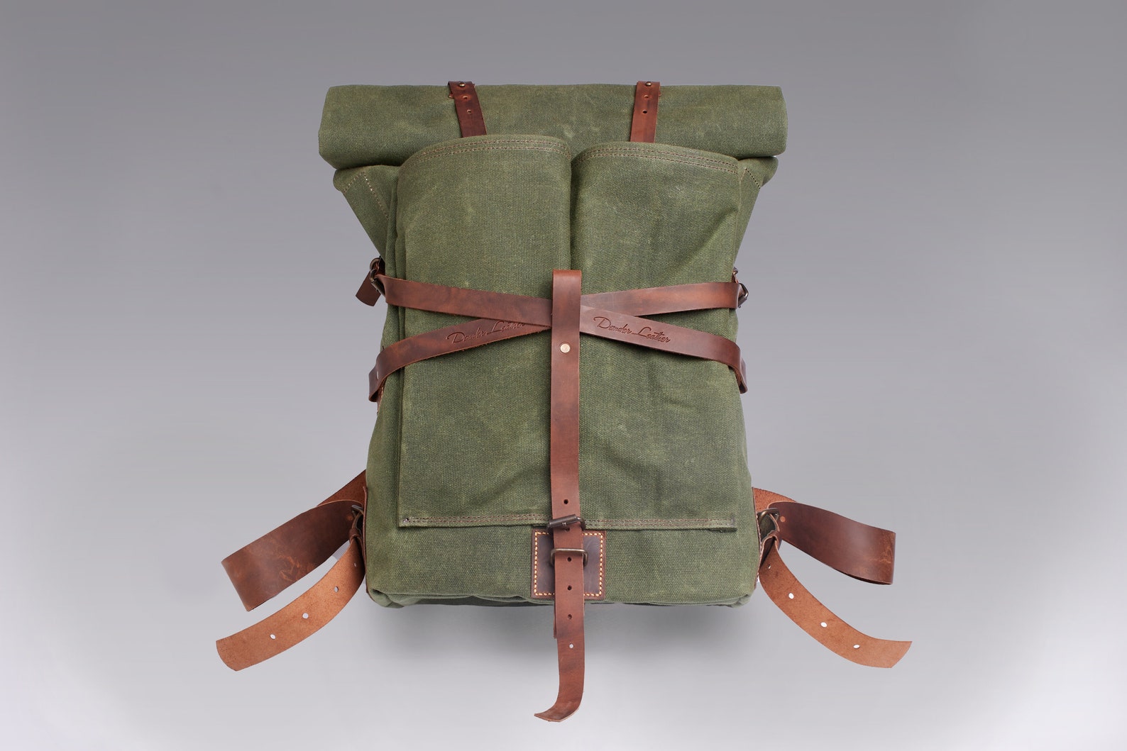 Waxed Canvas Bushcraft Backpack Waterproof Canvas Camping Etsy