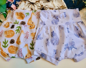 Handmade Jersey Knit Baby Bloomers, High Waisted Toddler Bummies (12-18 Months)