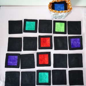Filz Memory Spiel mit Stoffkarten, Handgefertigtes Lernspielzeug, Kinder Spiel Set, Handgefertigtes Filz und Stoff Memory Spiel, Kinder Lernspielzeug