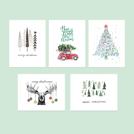 Christmas Variety 20-pack  Plantable Seed Paper Cards  Grows