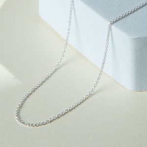 925 Sterling Silver Belcher Rolo Chain Necklace for Women | 1mm Thickness | Available in 14&#39;&#39;, 16&#39;&#39;, 18&#39;&#39;, 20&#39;&#39;, 22&#39;&#39; Lengths | Gift Boxed