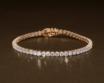 6.50 CTW Lab Grown Diamond Tennis Bracelet | Round Brilliant Cut  E-F  VVS-VS Diamonds | Certified Diamond Bracelet