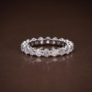 18k White Gold Full Eternity Diamond Band / 2.36 Ct Lab Grown Diamond Full Eternity Band / Comes with Certificate / Perfect Gift for Her